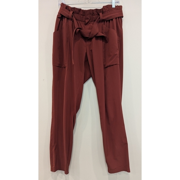 Athleta Skyline Pants In Dark Red Size 10 - Picture 1 of 8
